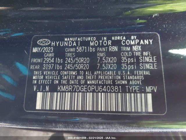 KM8R7DGE0PU640381 Hyundai Palisade Calligraphy