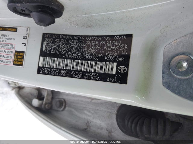 JTDKN3DU3F1933788 Toyota Prius