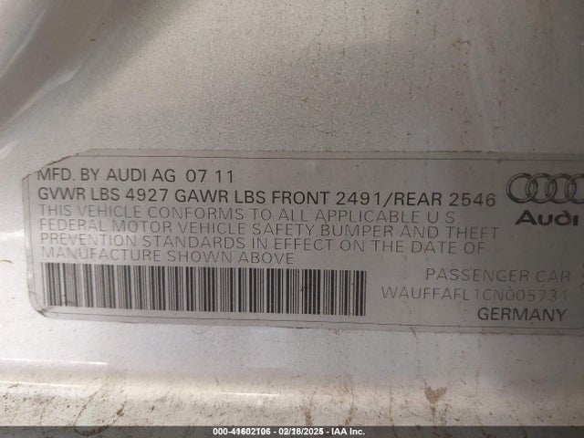 2012 AUDI A4 WAUFFAFL1CN005731 Photo 8