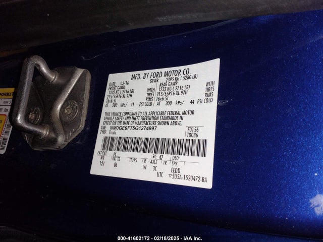 NM0GE9F75G1274997 Ford Transit Connect Xlt