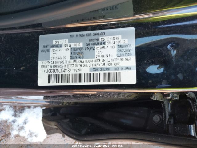 JM3KFBCMXL1741182 Mazda Cx-5 Touring