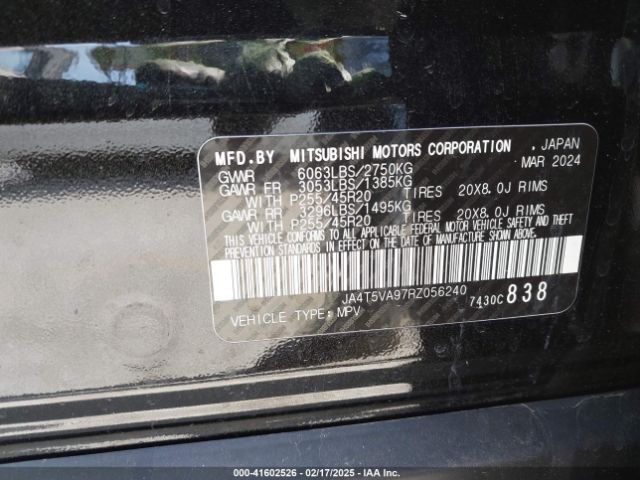 2024 MITSUBISHI OUTLANDER PHEV JA4T5VA97RZ056240 Photo 8