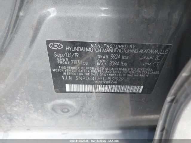 2020 HYUNDAI ELANTRA 5NPD84LF5LH531929 Photo 8