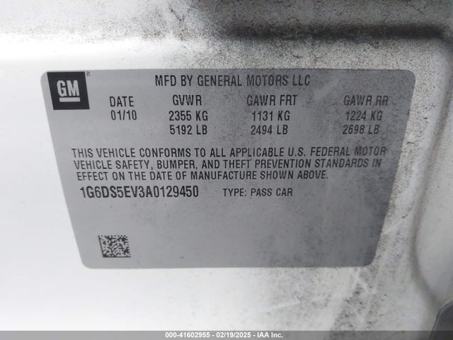 2010 CADILLAC CTS 1G6DS5EV3A0129450 Photo 8