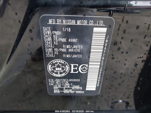 JN8AY2NC3J9556655 Nissan Armada Platinum/sl/sv