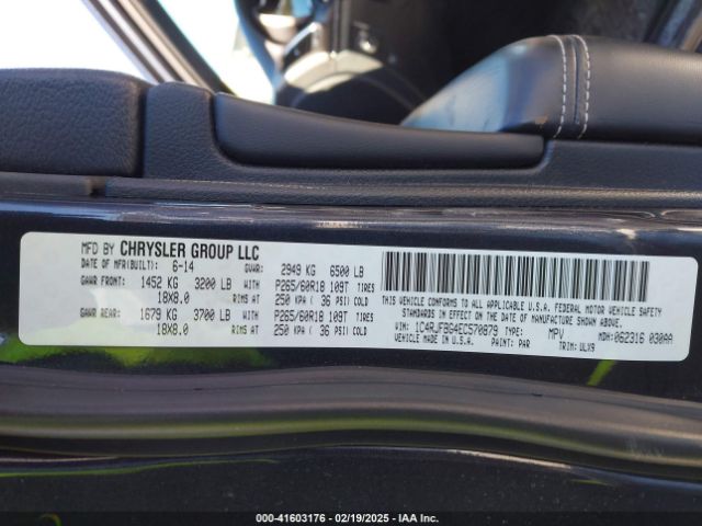 1C4RJFBG4EC570879 Jeep Grand Cherokee Limited