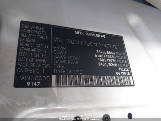 WD3PE7DC4FP147722 Mercedes-Benz Sprinter 2500 Normal Roof