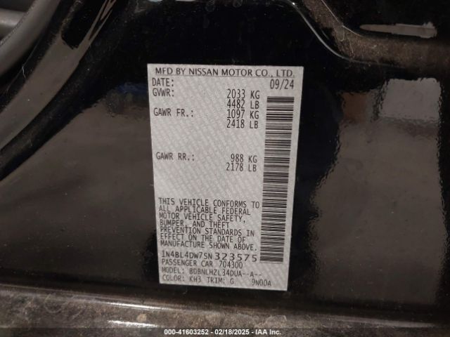 1N4BL4DW7SN323575 Nissan Altima Sv Awd