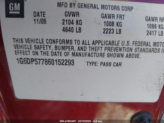 2006 CADILLAC CTS 1G6DP577860152293 Photo 8