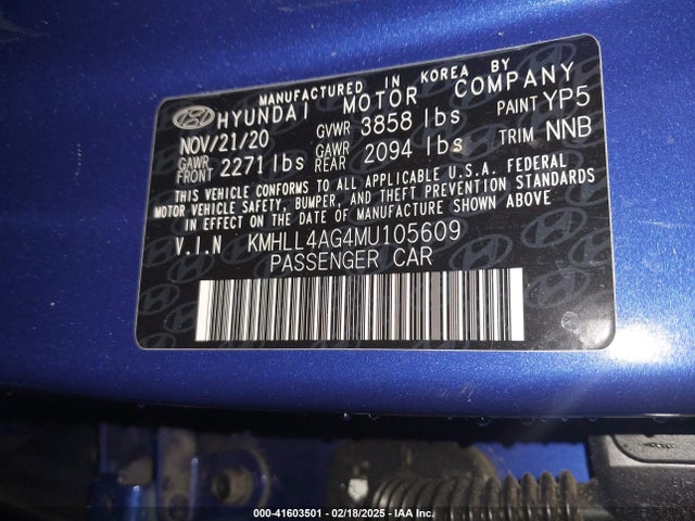 Hyundai ELANTRA SE 2021 KMHLL4AG4MU105609 Image 9