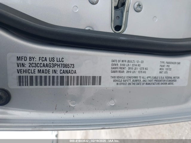 2C3CCAAG3PH706573 Chrysler 300 Touring