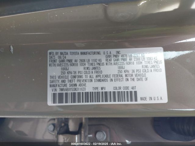 7MMVABXY5SN311620 Mazda Cx-50 2.5 Turbo Meridian Edition