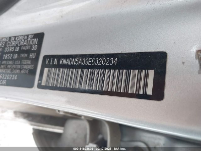 KNADN5A39E6320234 KIA Rio Sx