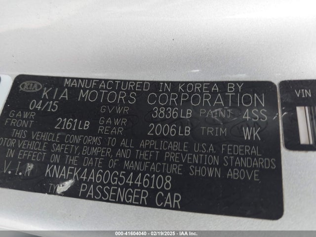 KIA FORTE LX 2016 KNAFK4A60G5446108 Image 9