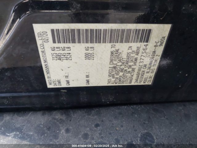 1N4AA6FVXLC377564 Nissan Maxima Platinum Xtronic Cvt
