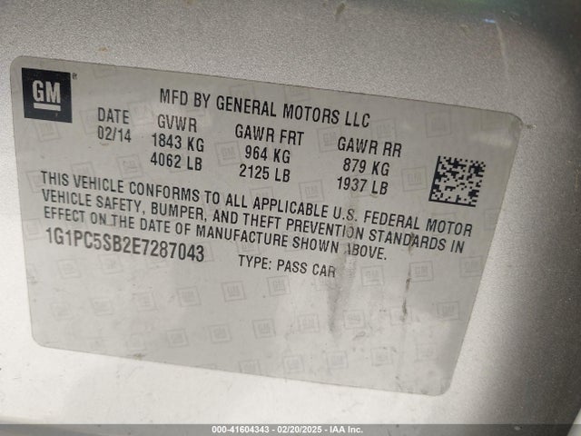 Chevrolet Cruze 1lt Auto 2014 1G1PC5SB2E7287043 Image 9