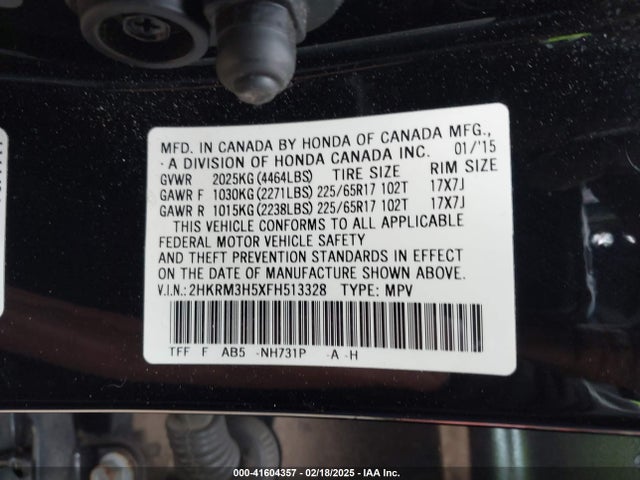 2HKRM3H5XFH513328 Honda CR-V EX