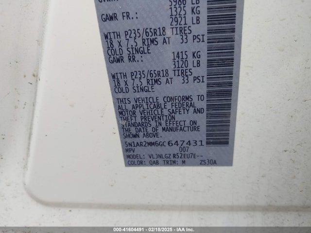 Nissan Pathfinder Sl 2016 5N1AR2MM6GC647431 Image 9