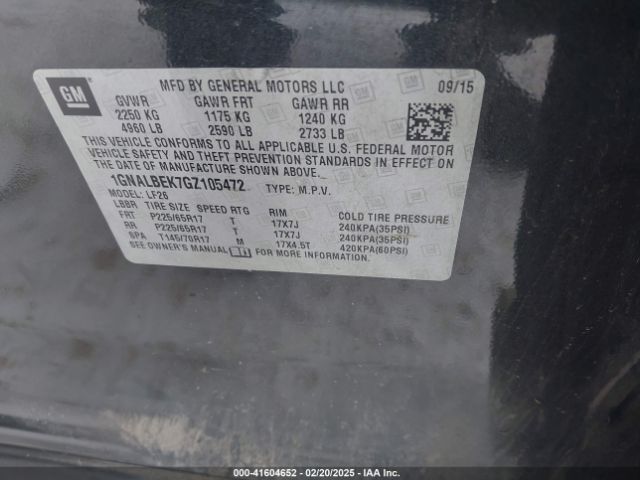 1GNALBEK7GZ105472 Chevrolet EQUINOX LS