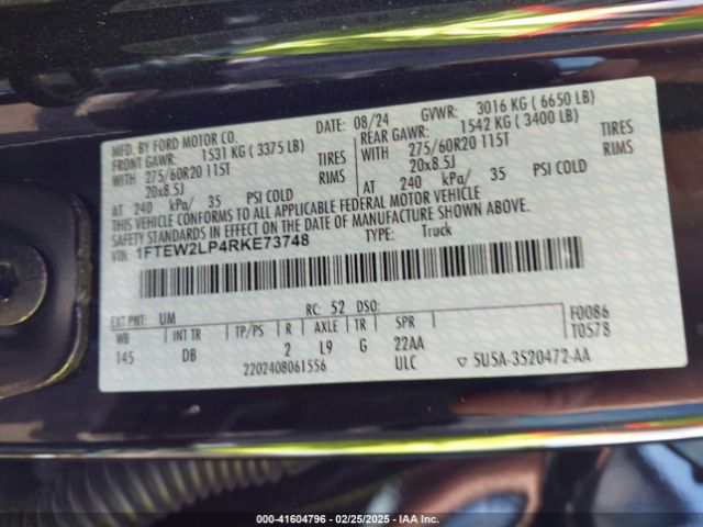1FTEW2LP4RKE73748 Ford F-150 Stx