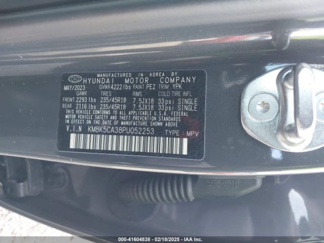 KM8K5CA38PU052253 Hyundai Kona Limited