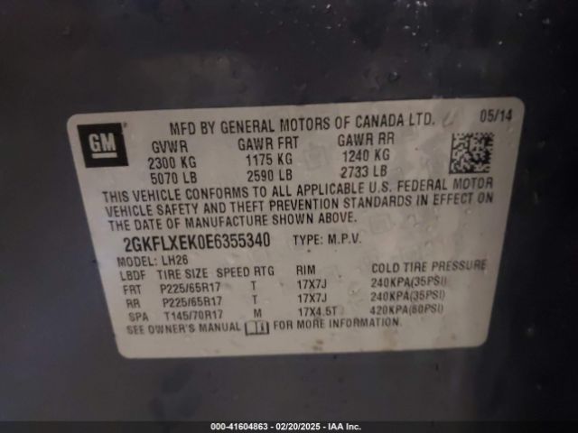 2GKFLXEK0E6355340 GMC Terrain Slt-1