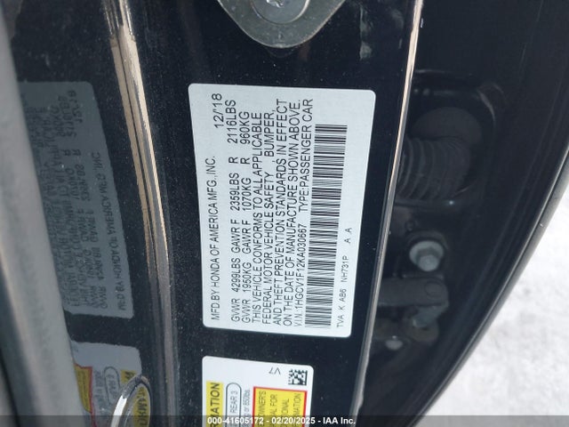 1HGCV1F12KA030667 Honda ACCORD LX