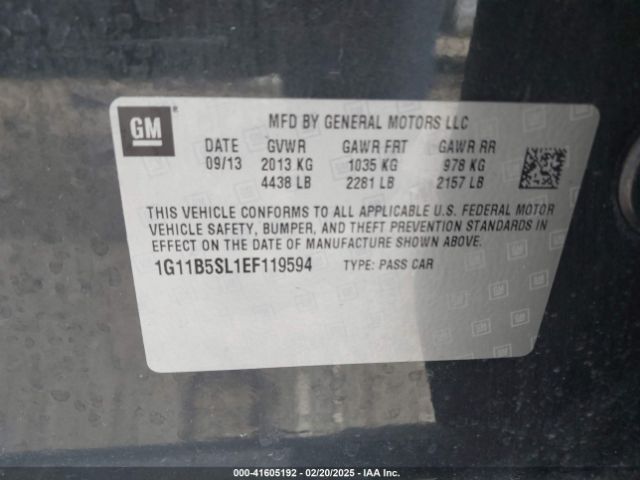 1G11B5SL1EF119594 Chevrolet Malibu 1ls