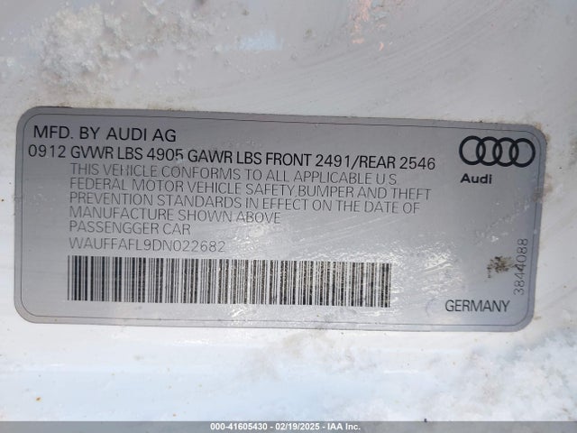 2013 AUDI A4 WAUFFAFL9DN022682 Photo 8