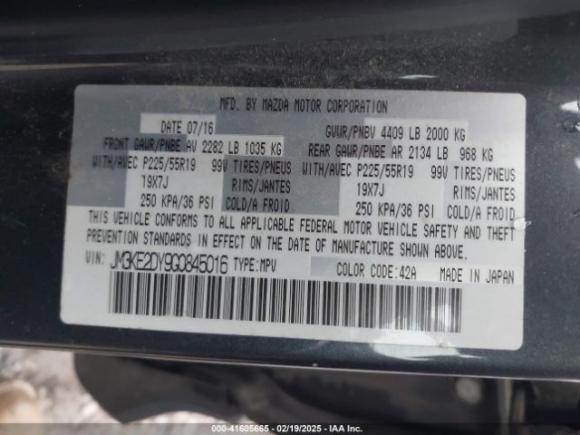 JM3KE2DY9G0845016 Mazda Cx-5 Grand Touring