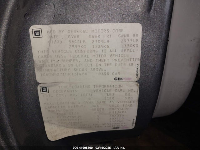 1993 CADILLAC FLEETWOOD 1G6DW5271PR731486 Photo 8