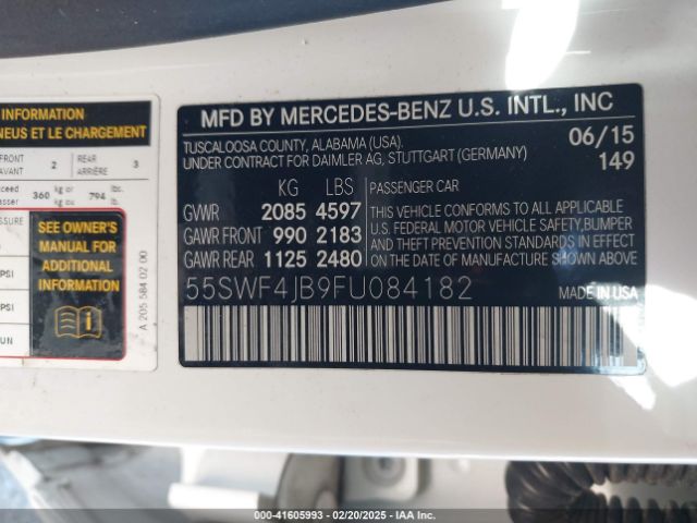 55SWF4JB9FU084182 Mercedes-Benz C 300 Luxury/sport