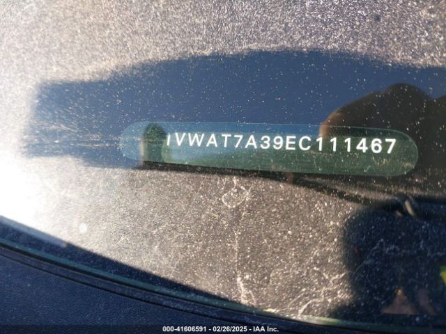 1VWAT7A39EC111467 Volkswagen Passat 1.8t Wolfsburg Edition