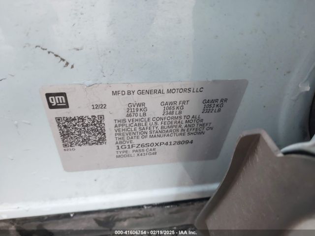 1G1FZ6S0XP4128094 Chevrolet Bolt Euv Fwd Premier