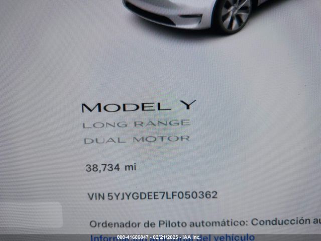 5YJYGDEE7LF050362 Tesla Model Y Long Range Dual Motor All-wheel Drive