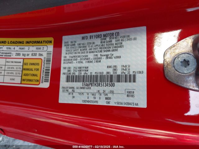1FA6P8TH3R5134500 Ford Mustang Ecoboost Premium Fastback