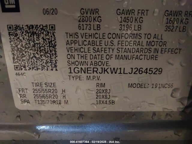 1GNERJKW1LJ264529 Chevrolet Traverse Fwd Rs