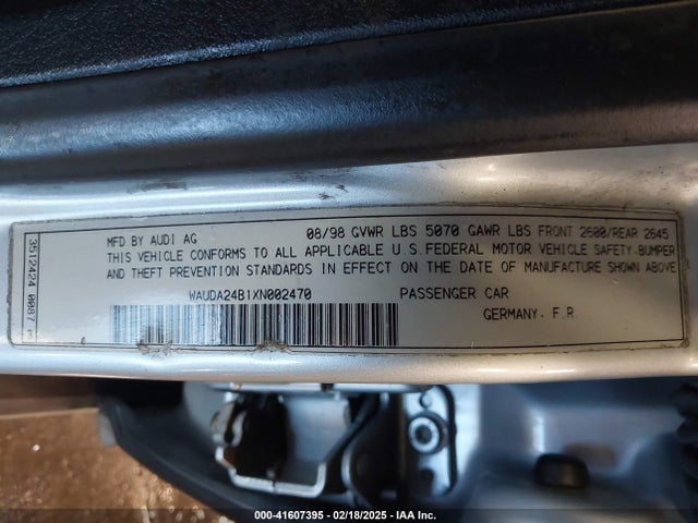 1999 AUDI A6 WAUDA24B1XN002470 Photo 8