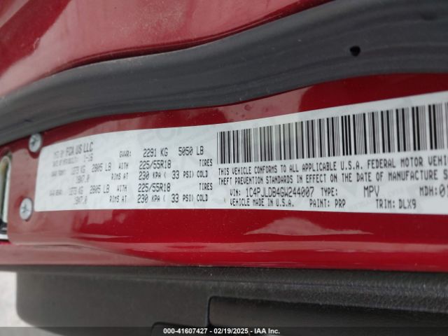 2016 JEEP CHEROKEE 1C4PJLDB4GW244007 Photo 8