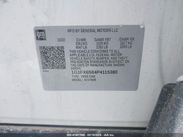 Chevrolet 2023 2023 1G1FX6S04P4115380 Image 9