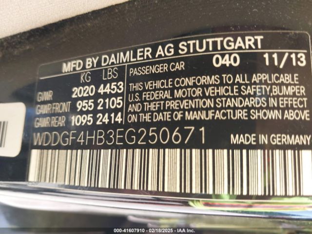 WDDGF4HB3EG250671 Mercedes-Benz C 250 Luxury/sport