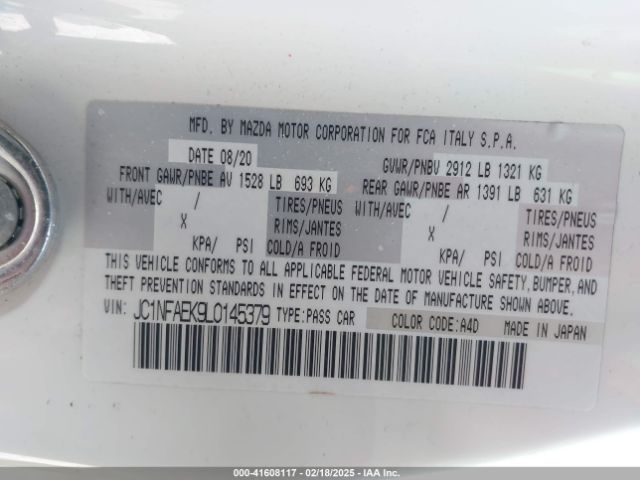 2020 FIAT 124 SPIDER JC1NFAEK9L0145379 Photo 8