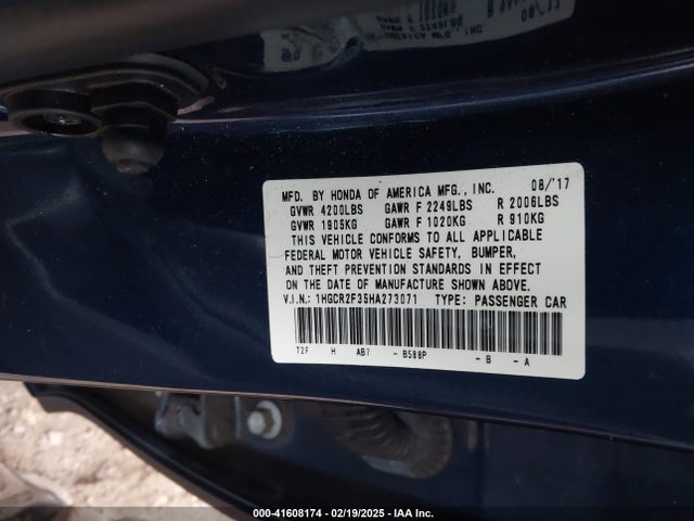 1HGCR2F35HA273071 Honda ACCORD LX