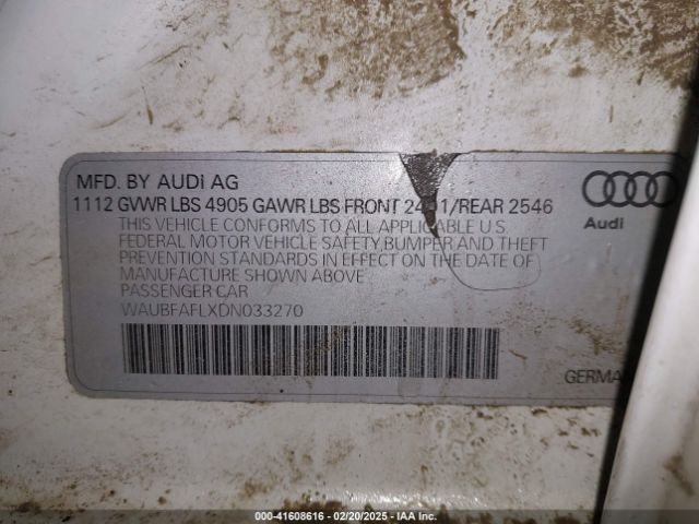 2013 AUDI A4 WAUBFAFLXDN033270 Photo 8