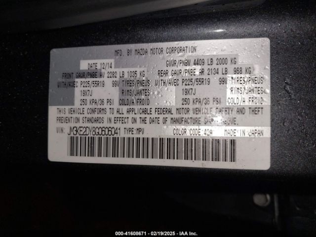 JM3KE2DY8G0606041 Mazda Cx-5 Grand Touring
