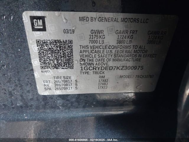 1GCRYDED7KZ300975 Chevrolet Silverado 1500 Lt