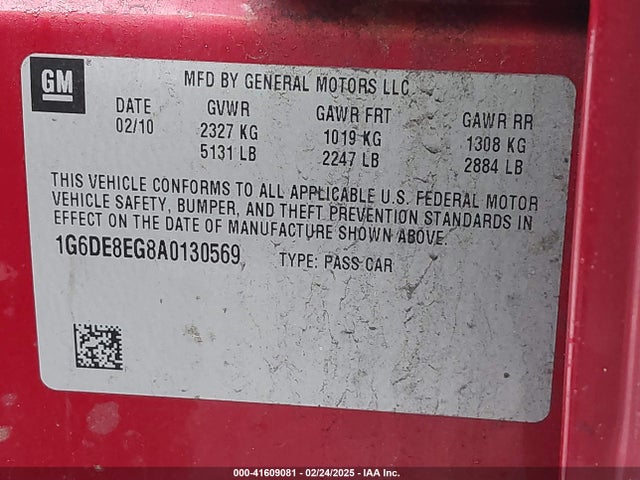 2010 CADILLAC CTS 1G6DE8EG8A0130569 Photo 8