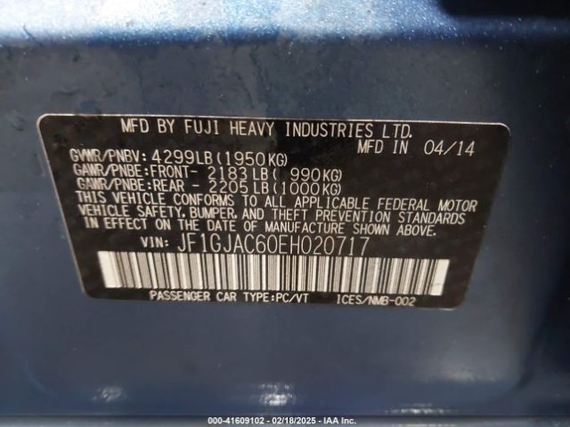 JF1GJAC60EH020717 Subaru Impreza 2.0i Premium