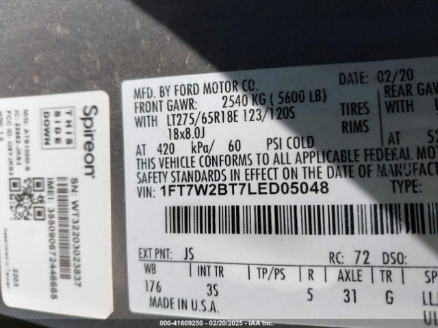 1FT7W2BT7LED05048 Ford F-250 Xlt