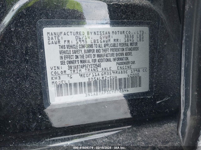 3N1AB7AP5EY272546 Nissan SENTRA SR
